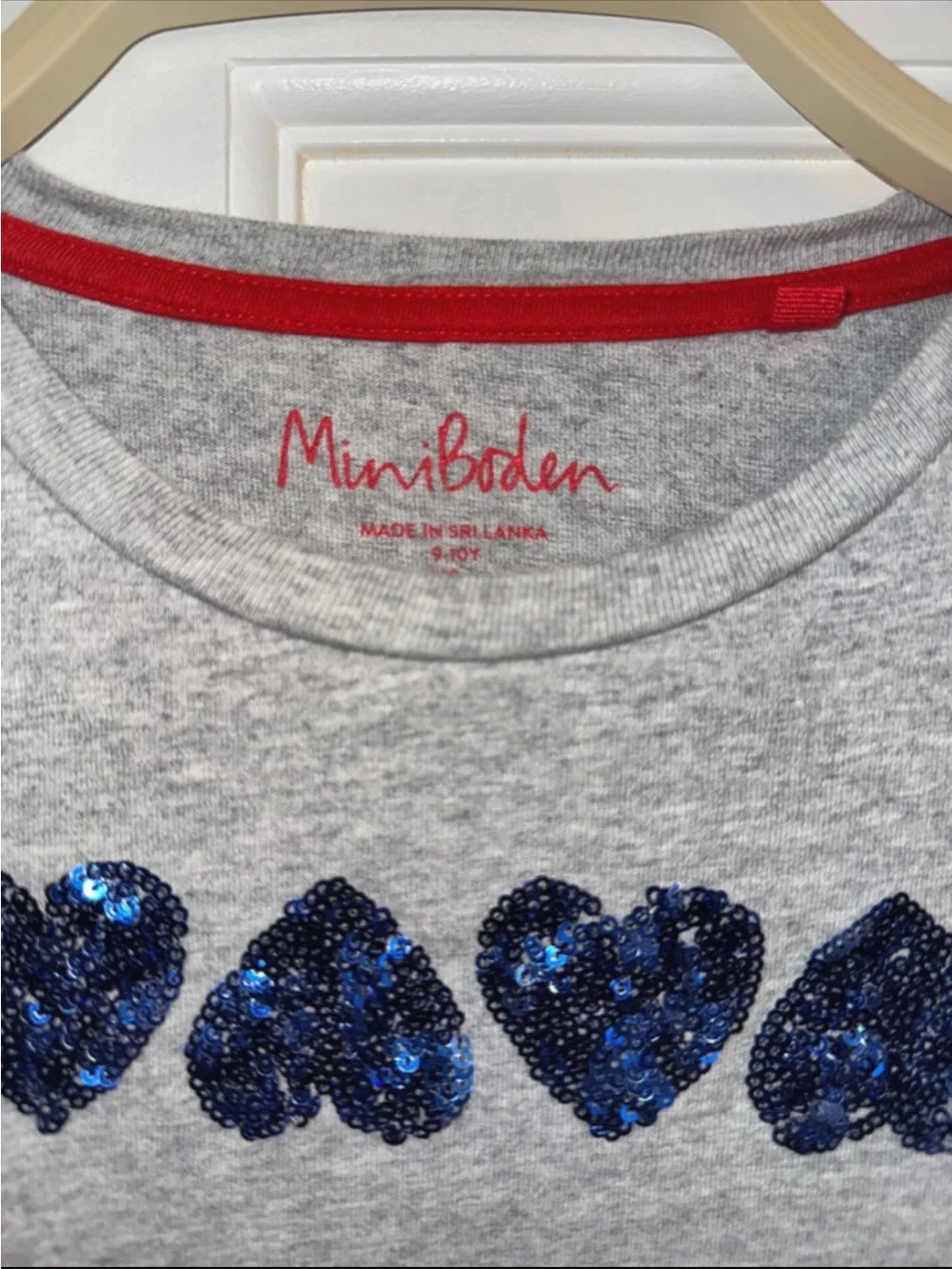 Boden Ida Hearts Appliqué Dress 9-10